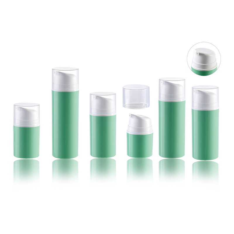 HS-037B Botol Pompa Pengap Plastik Serum Vakum Kosmetik Ramah Lingkungan untuk Krim dan Lotion